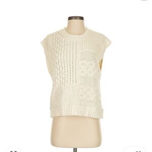Madewell Cream Chunky Sweater Vest